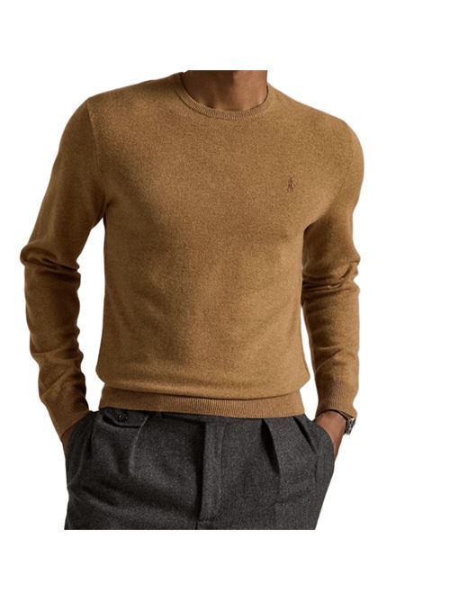 Maglia da uomo in lana, girocollo, colore beige POLO RALPH LAUREN | 710974148005